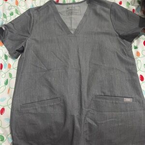 Figs Women’s Charcoal V-Neck Scrub Set